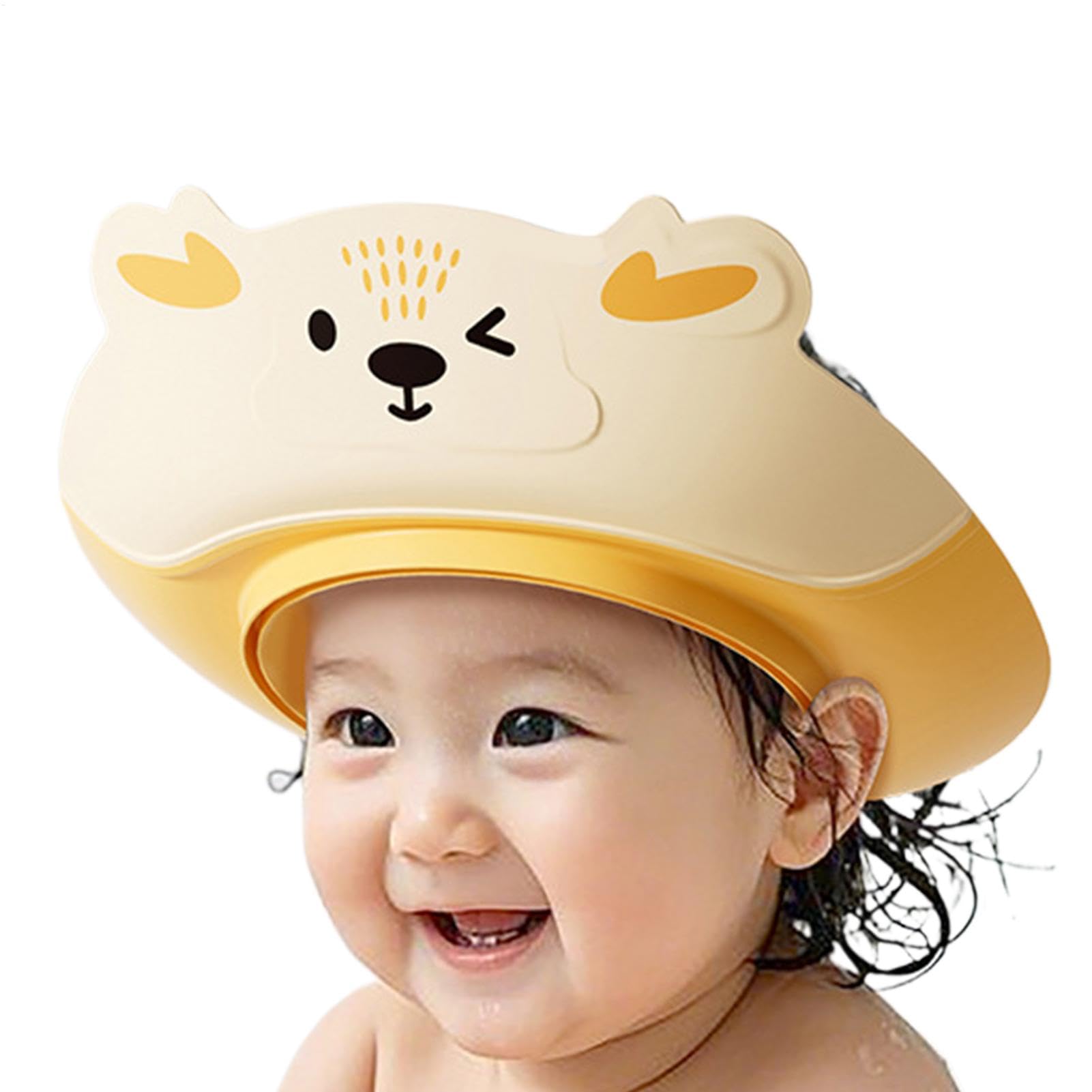 Baby Shower Shampoo Hat, Adjustable Bath Visor for Children 23x23x8.5cm, Ear Protection Shampooing Hat, Hair Washing Protection for Boys and Girls, Safe Bathing Supplies