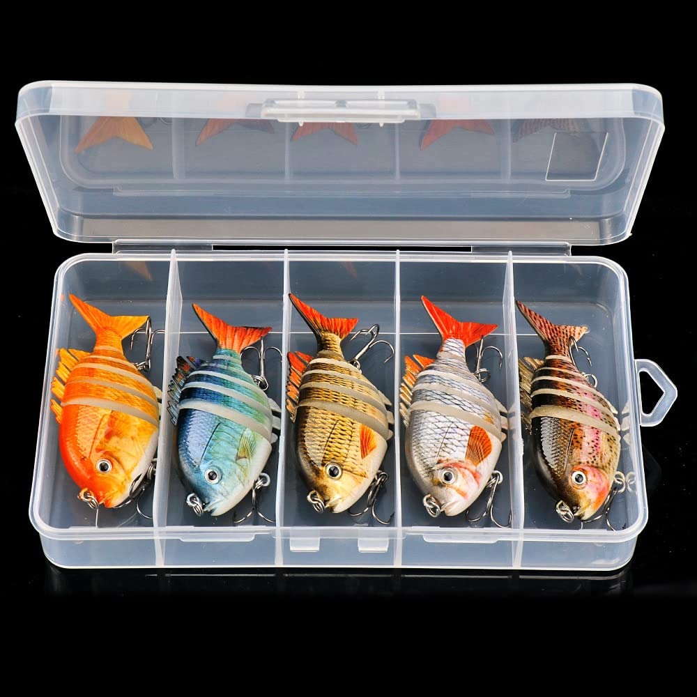 5pcs 14g 8 cm 6-segmente sinken wobbler fischereiköder Set lebenseike schwimmköder for fischwobblersets Sets Sets Sets Sets Sets Sets (Color : Set A)