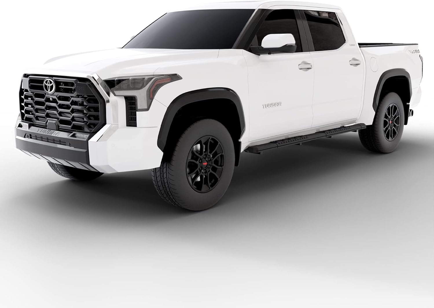 Vanguard Black Powdercoat Rival Running Boards Compatible with 22-24 Toyota Tundra Crew Max