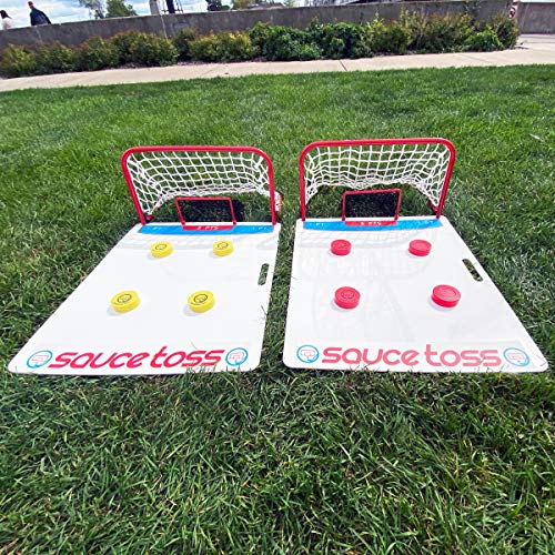 Sauce Toss: The Premium Hockey Sauce Pass Game For Playing, Passing, Training, Trick Shots And More - Tailgate Friendly And Portable Hockey Game, Supreme #TOP7