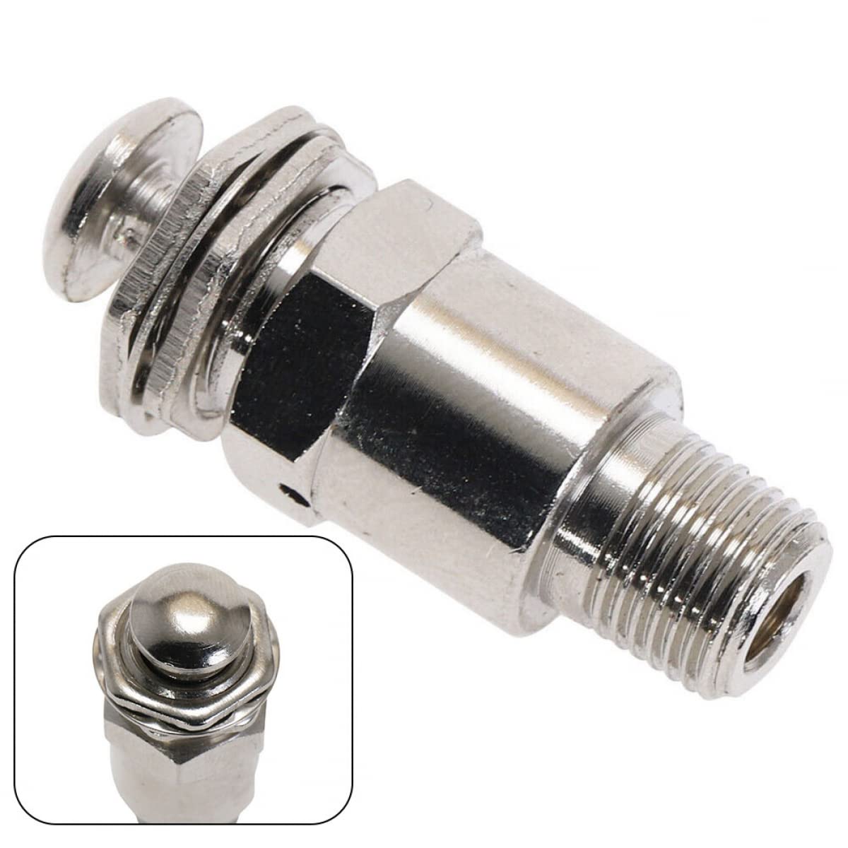 1Pcs aria pneumatica Tac-3P 2 porte 3 Posizioni Push Button Switch Valve M5 × 0.8 1Pcs aria pneumatica Tac-3P 2 porte 3 Posizioni Push Button Switch Valve M5 × 0.8