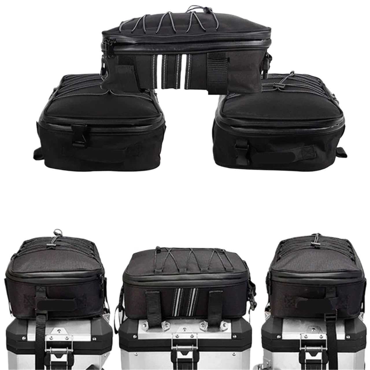Bagaż motocyklowy torba Wodoodporna torba Top Box sakwy torba pokrowiec bagaż Tylny bagażnik Torba(3 Bags - A set)