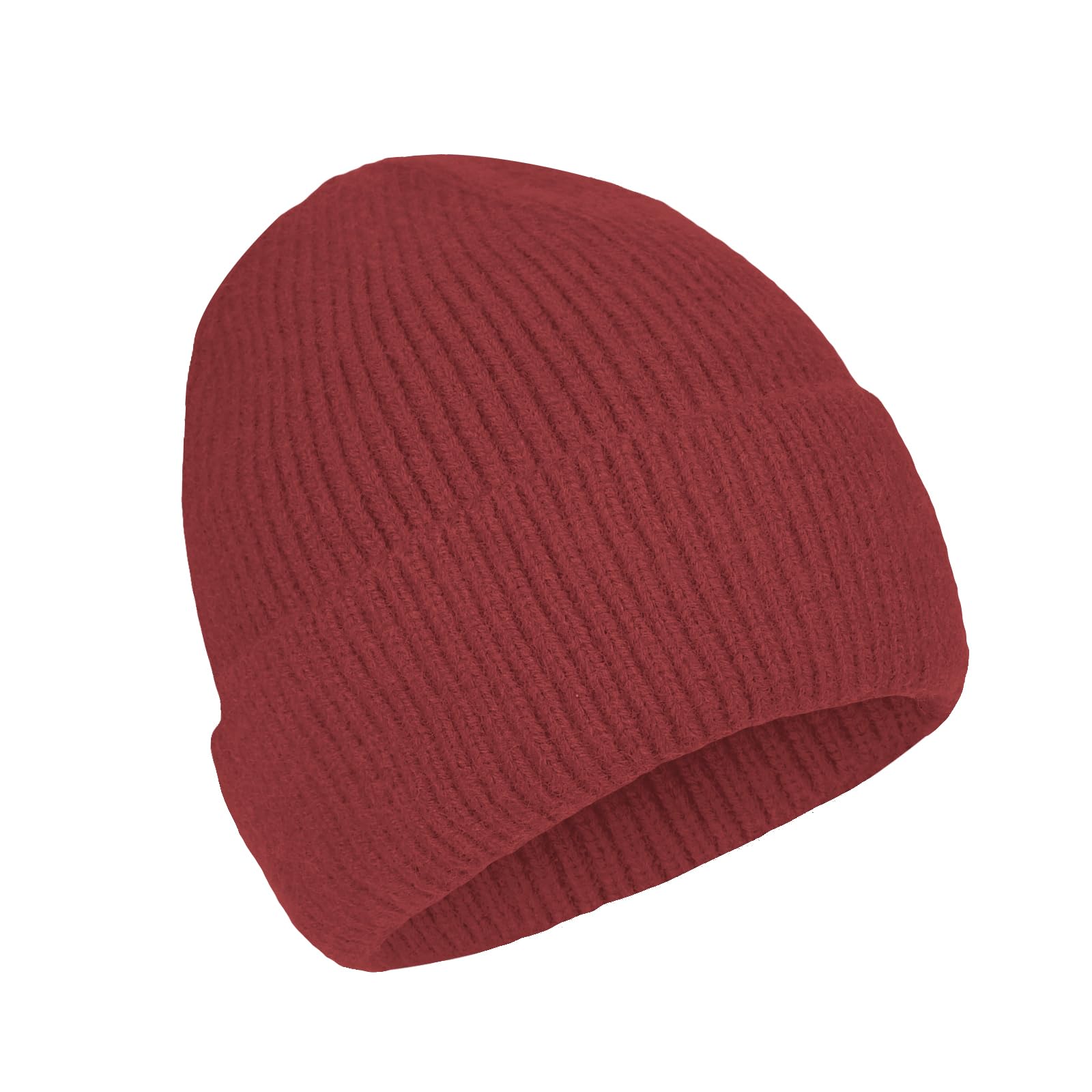 ZOORON 1 2 Unisex Thick Knitted Beanie for Men Women Cuffed Plain Hat Winter Slouchy Ski Beanies