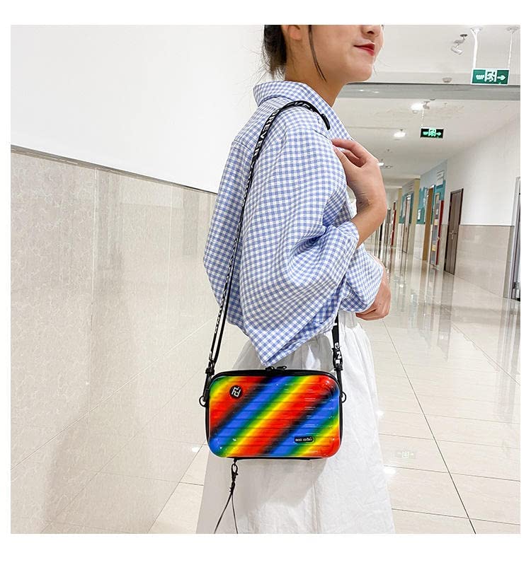 Image of Sling Box Bag with Detachable Shoulder Strap | Suitcase Style Hard Case Cross Body Sling Bag for Girls, Women,BOYS