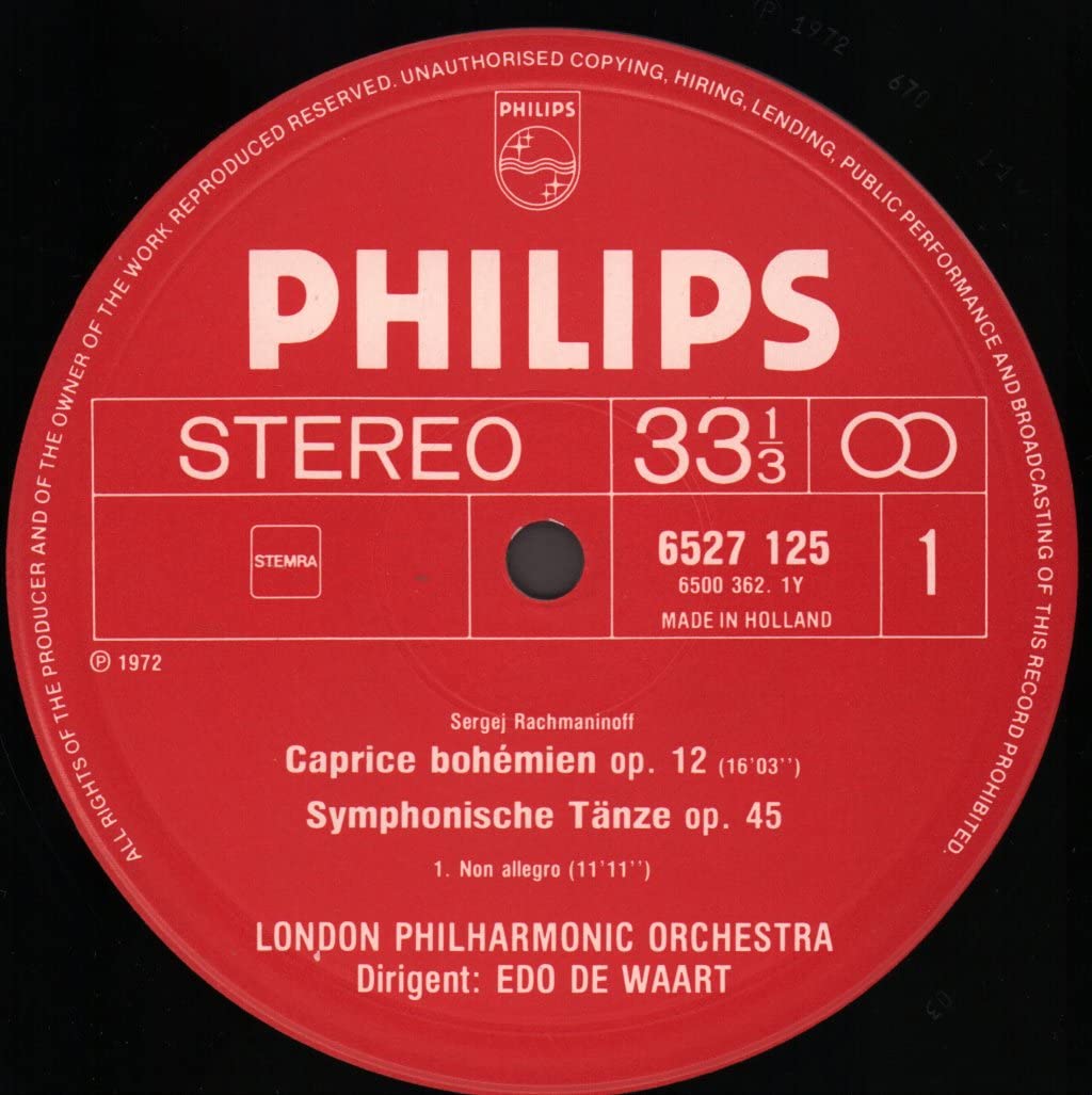 Rachmaninoff, Edo De Waart, London Philharmonic Orchestra