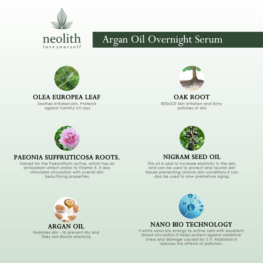 Neolith Argan Oil Over Night Face Serum, 30 ml (Pack of 1) - Image 4