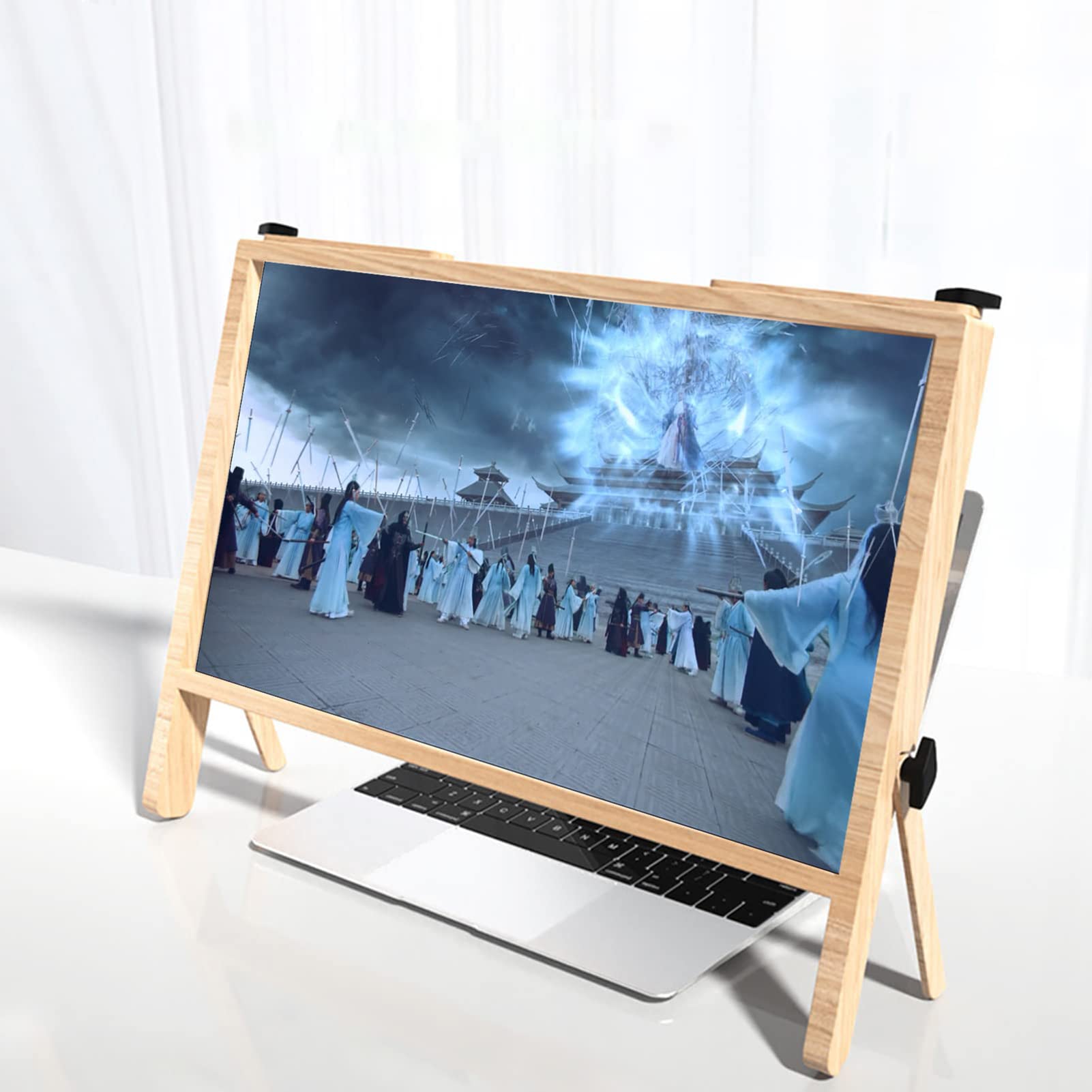 GDHKDDFL The ultimate desktop viewing companion, For Reading 3x Magnifier Protector Holder Portable Foldable Angle Free Adjustment, Magnifying Glass