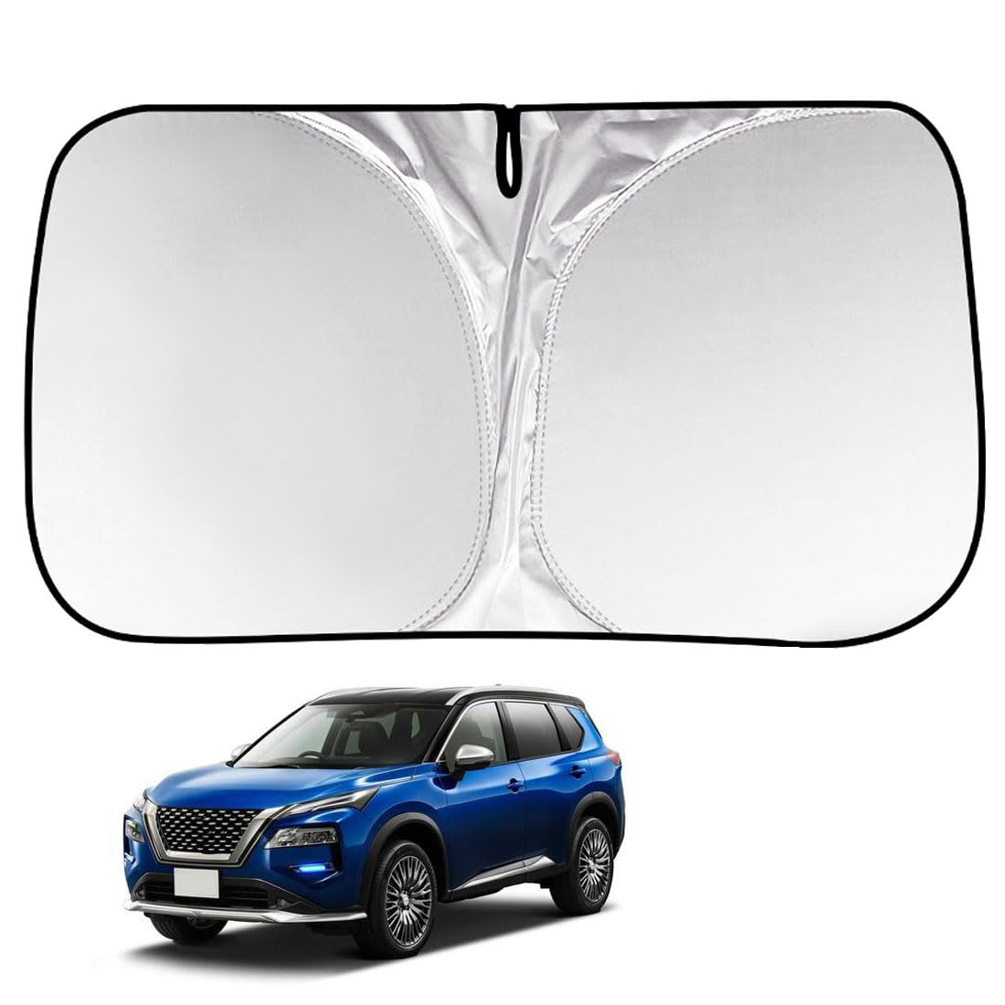 Windscreen Sun Shade for Car inside Windshield Sun Shade for X-Trail/Rogue T33 2021-2023 Front Window Sunshades Foldable UV Protection Sunshade Car Interior Accessories Summer,A