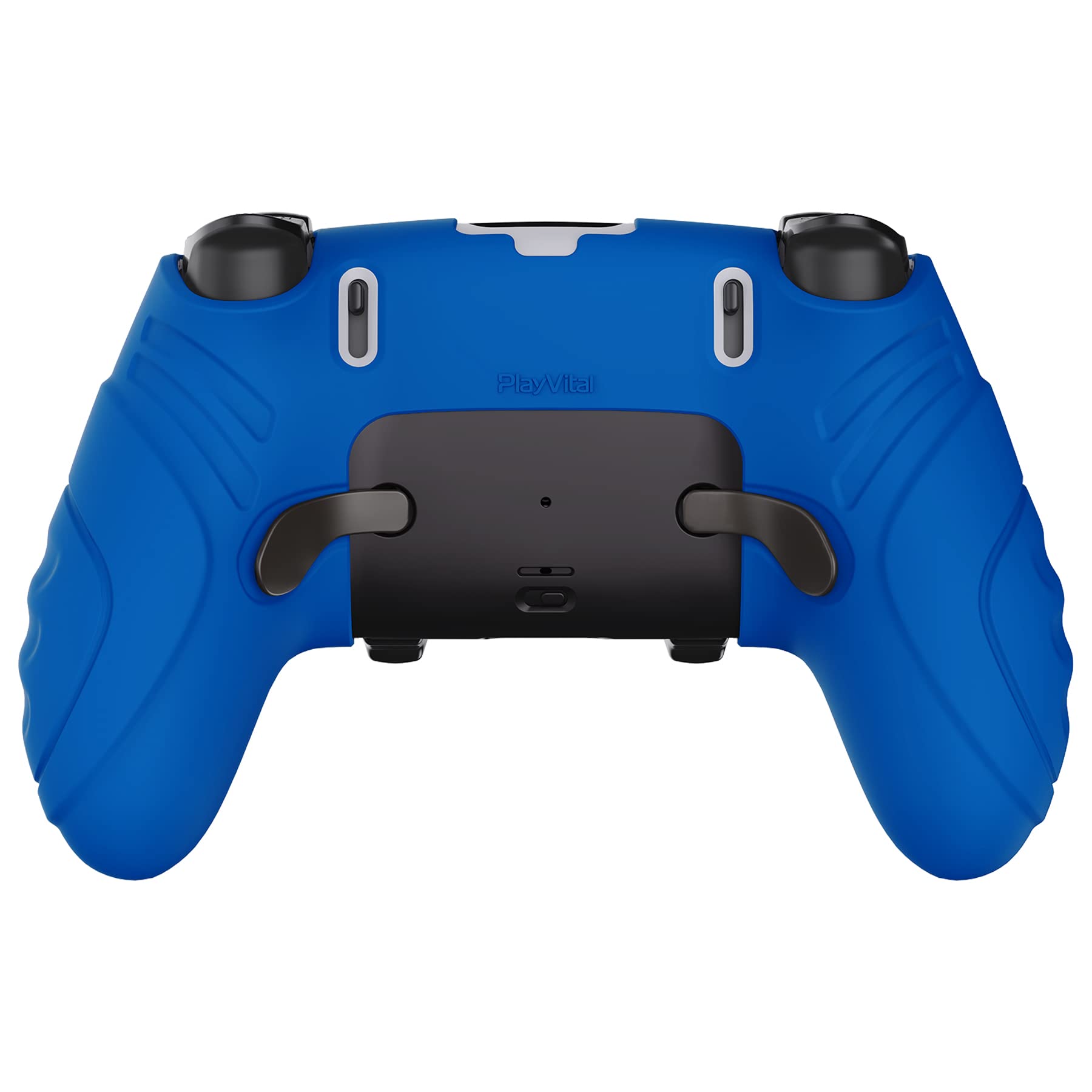 PlayVital Skórki do ps5 Edge Controller,Miękka Silikonowe Ochronne do ps5 Edge,Ergonomiczne Obudowy z Nakładkami Kciuki-Niebieski(Guardian Edition)