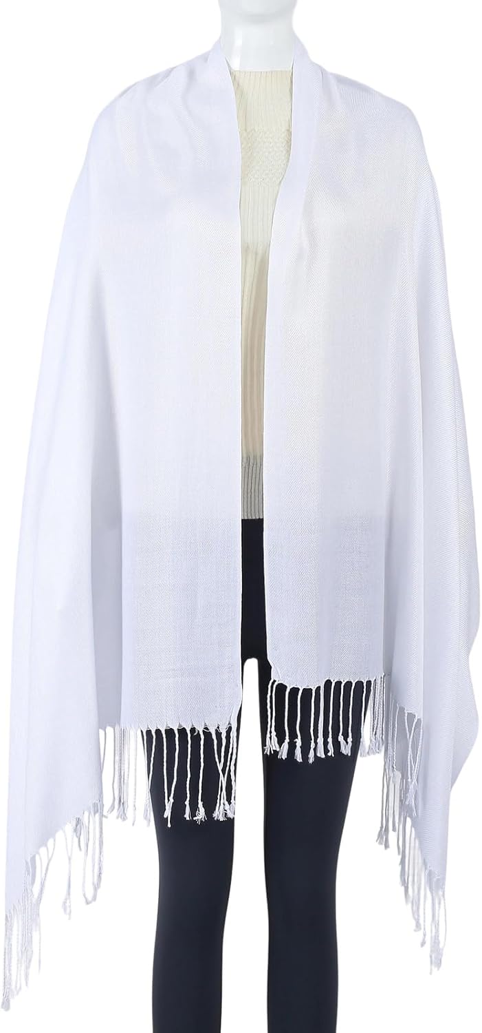 Pashmina Feel Shawl Wraps for Women Evening Dresses and Wedding Cover Up Formal Soft Silky Rave Scarf Elegant - Image 5