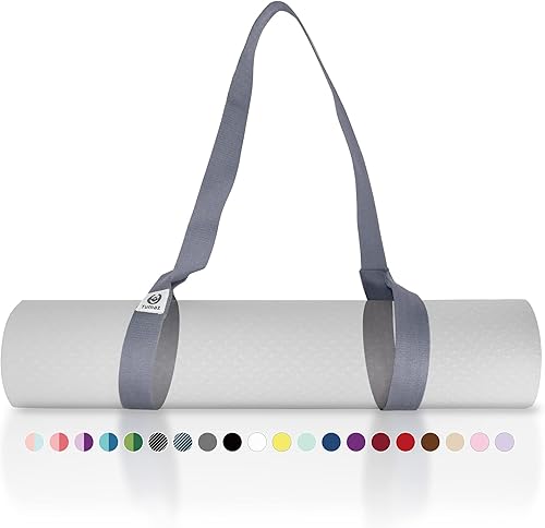 Miniatura 25 de Tumaz Correa para esterilla de yoga [alfombrilla no incluida] (2 tamaños) con textura delicada extra gruesa y cómoda, soporte ajustable para 02.