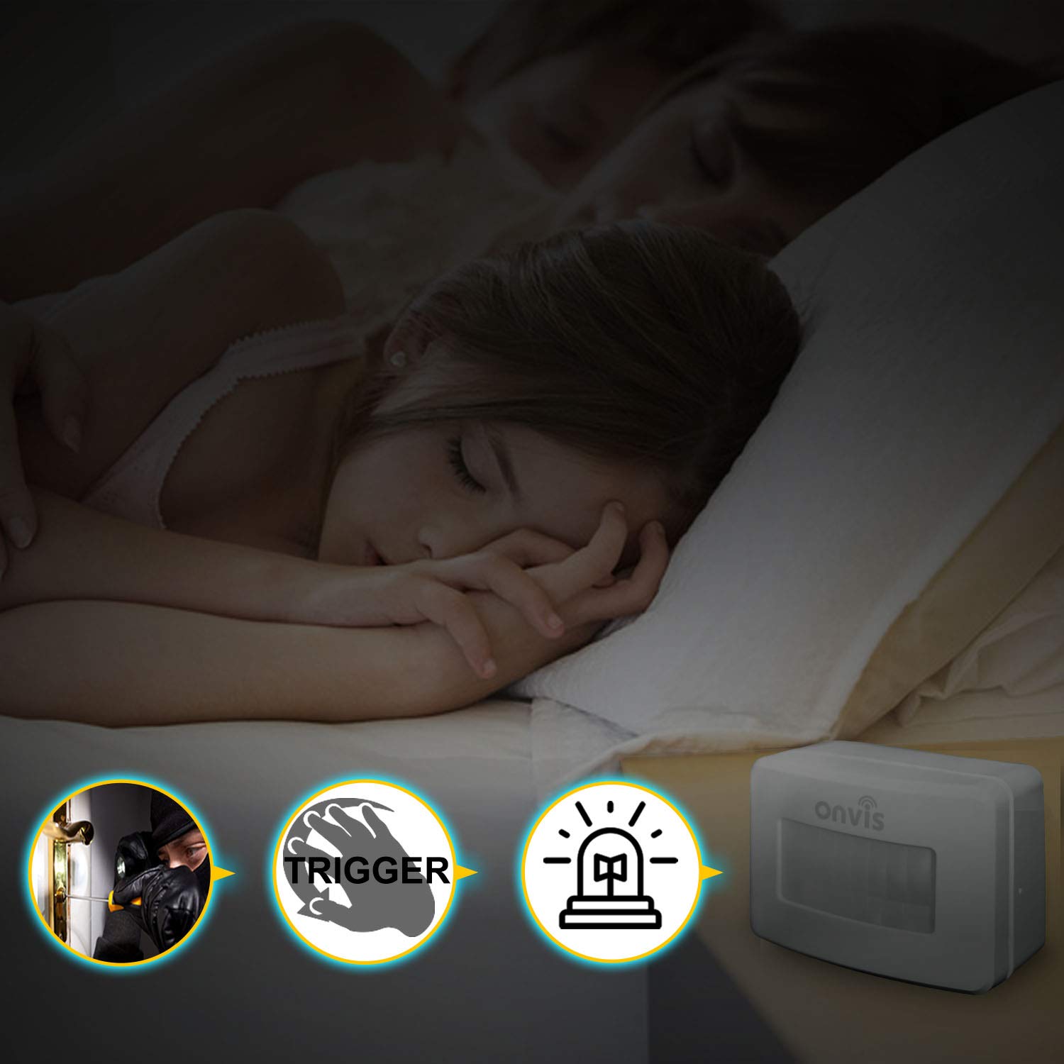 Onvis Detector PIR inalámbrico con Sensor de Movimiento Inteligente Funciona con Apple HomeKit higrómetro termómetro Temperatura Humedad indicador Siri habilitado Bluetooth Disparador Remoto