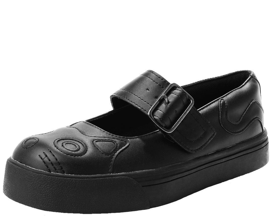T.U.K. Shoes All Black Kitty Mary Jane Sneaker EU37/UKW4