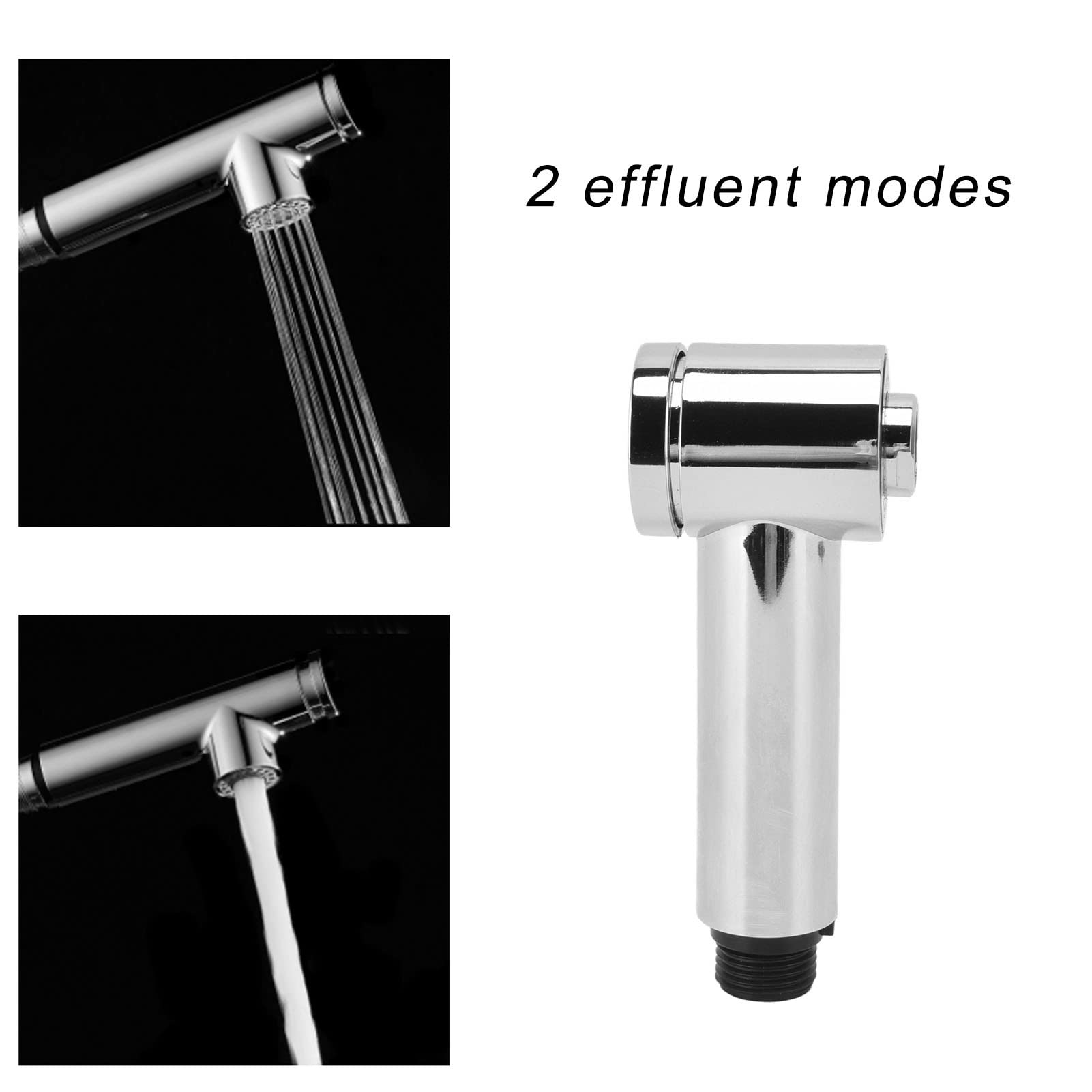 Tête De Pulvérisation Extractible Pour Robinet Cuisine/salle De Bain - Réglage Douche, Tuyau ABS Noir G1/2 - 4