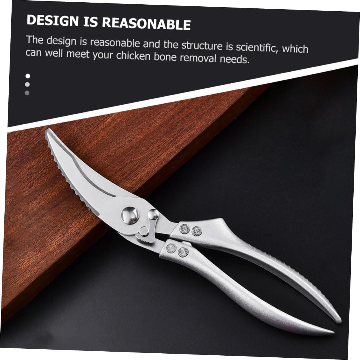 Practical Kitchen Scissor Chicken Bone Scissor Stainless Steel Heavy Duty for Steak Lobster Seafood Barbecue
