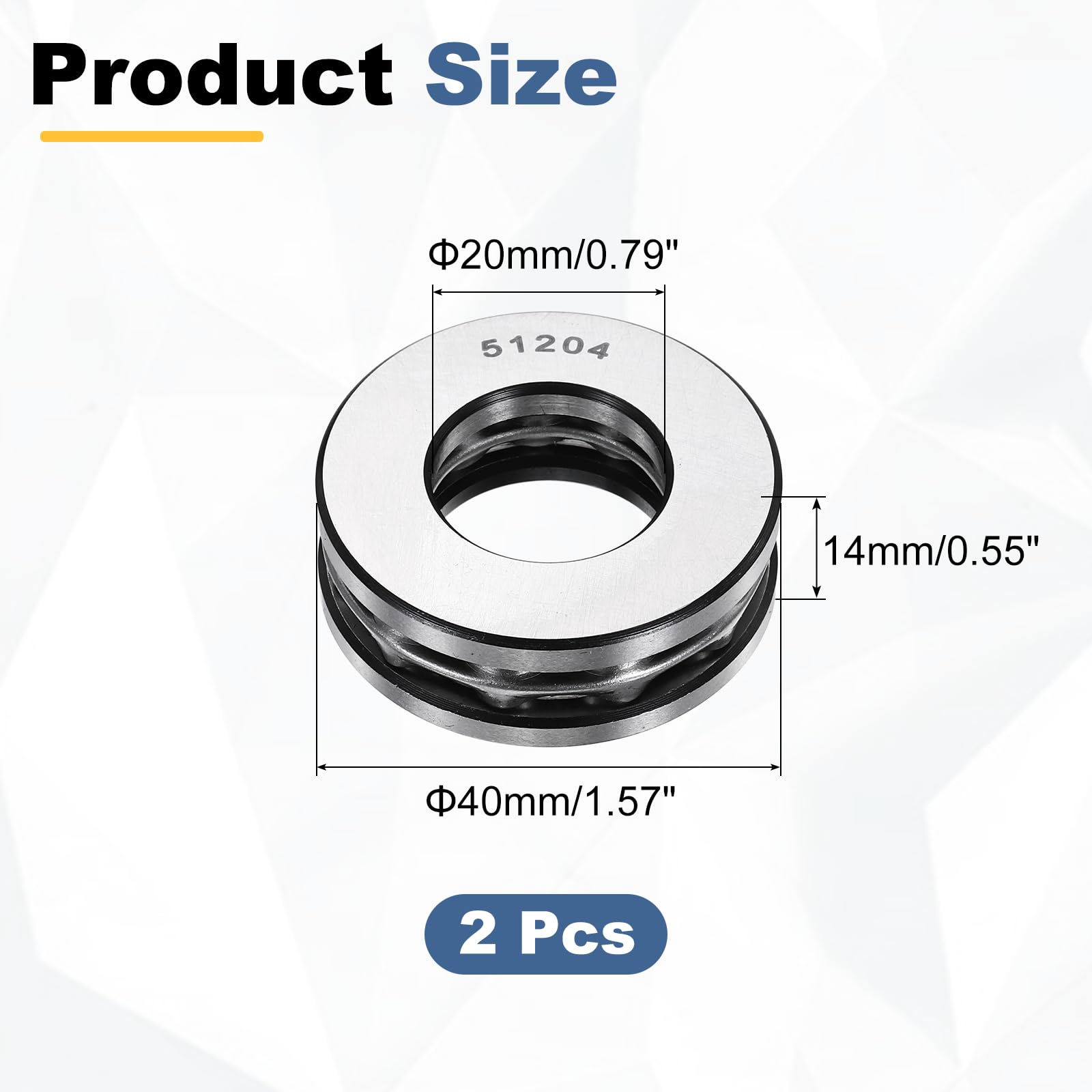 Thrust Ball Bearings - 20mm, 40mm OD -2