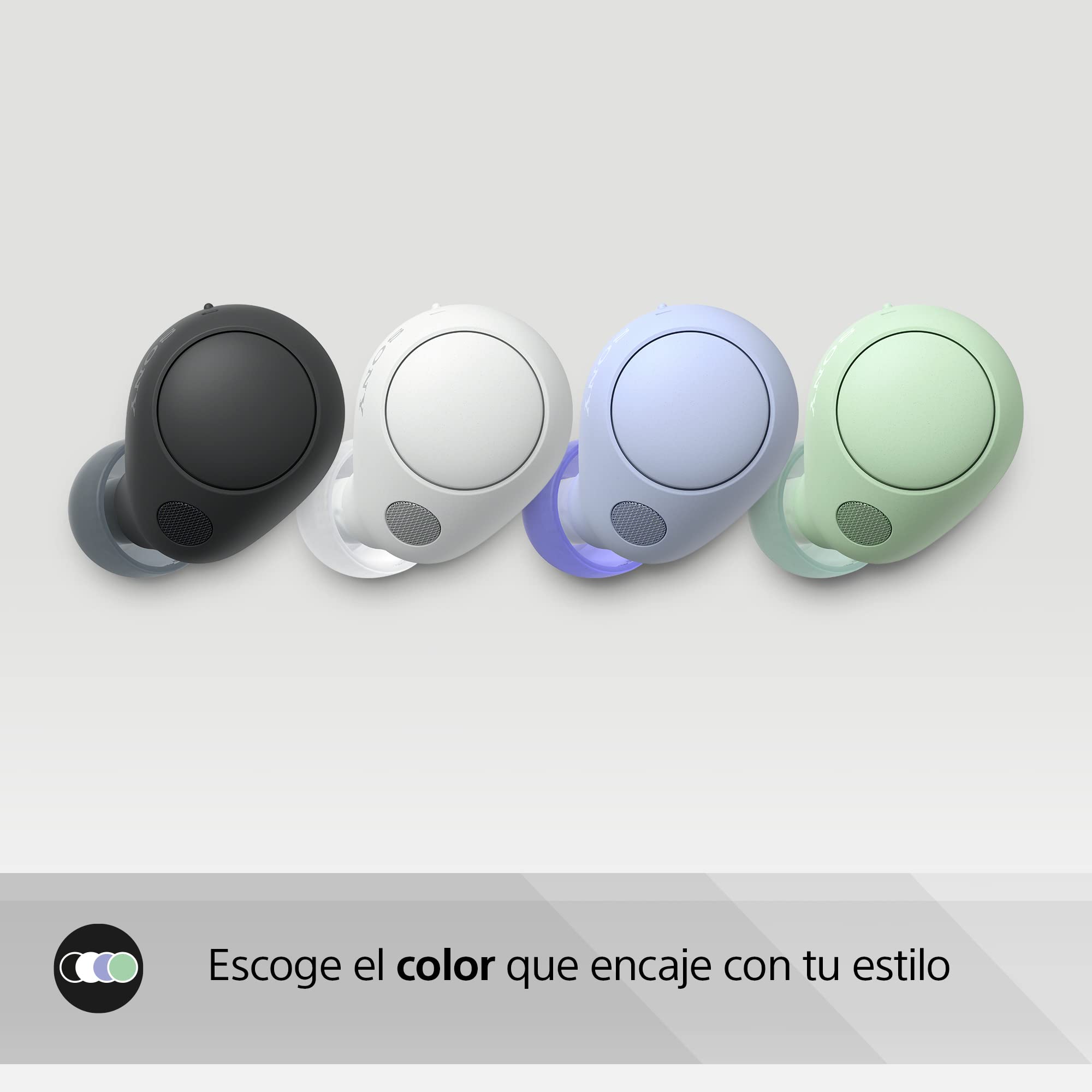 Sony WF-C700N Auriculares Inalámbricos con Bluetooth, Cancelación de Ruido (Pequeños, Ligeros y con conexión multipunto, IPX4, hasta 20 HR de autonomía, Carga Rápida, iOS & Android) Negro