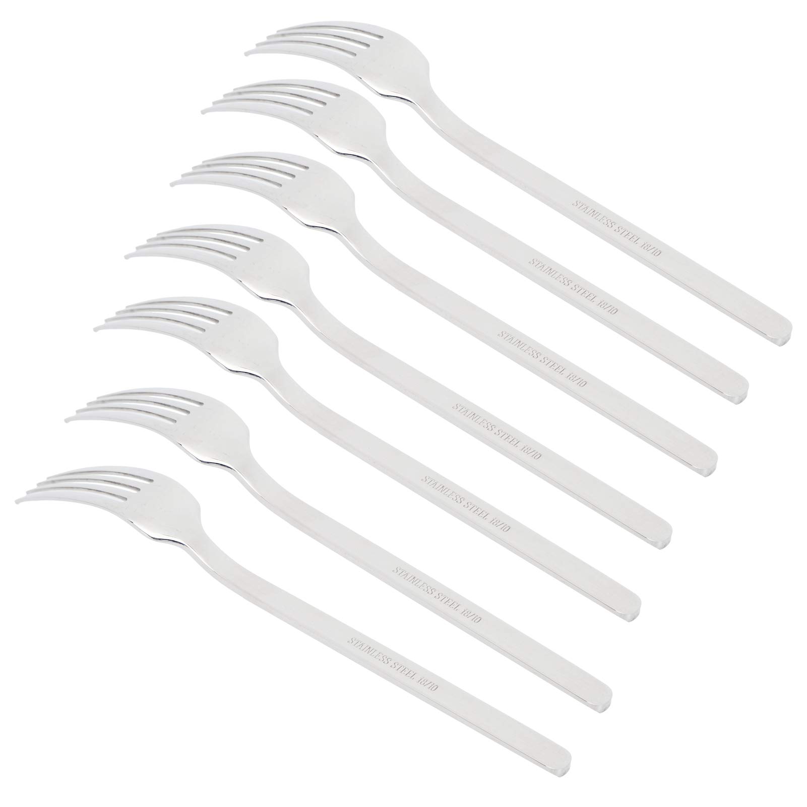 Juego de 12 tenedores de acero inoxidable 316, suministros de tenedor de cena, tenedor de carne grueso con bordes redondeados, vajilla elegante para cocina, comedor, uso diario, inodoro y a prueba de