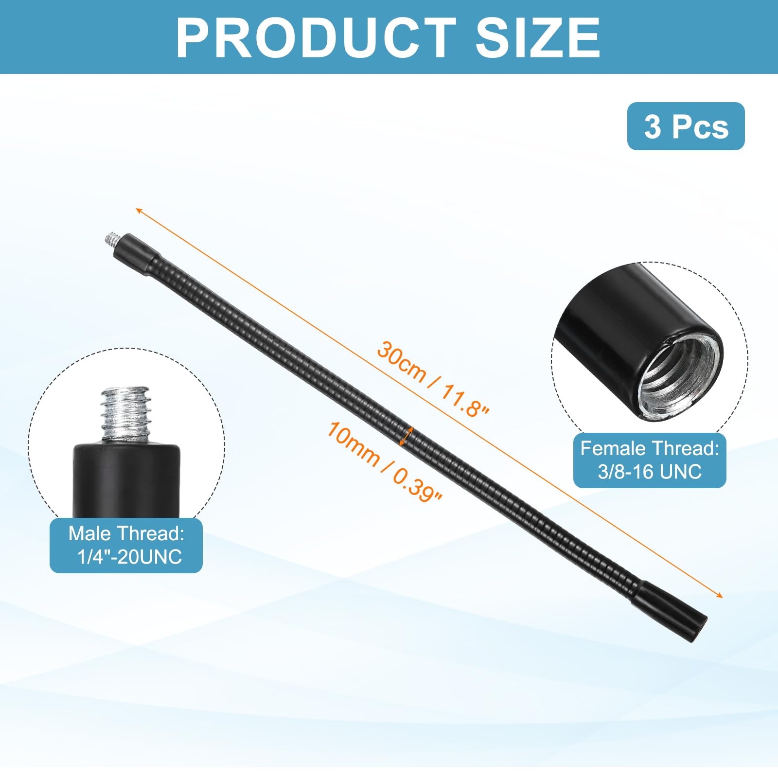 PATIKIL 3Pcs 11.8" Gooseneck - Image 2