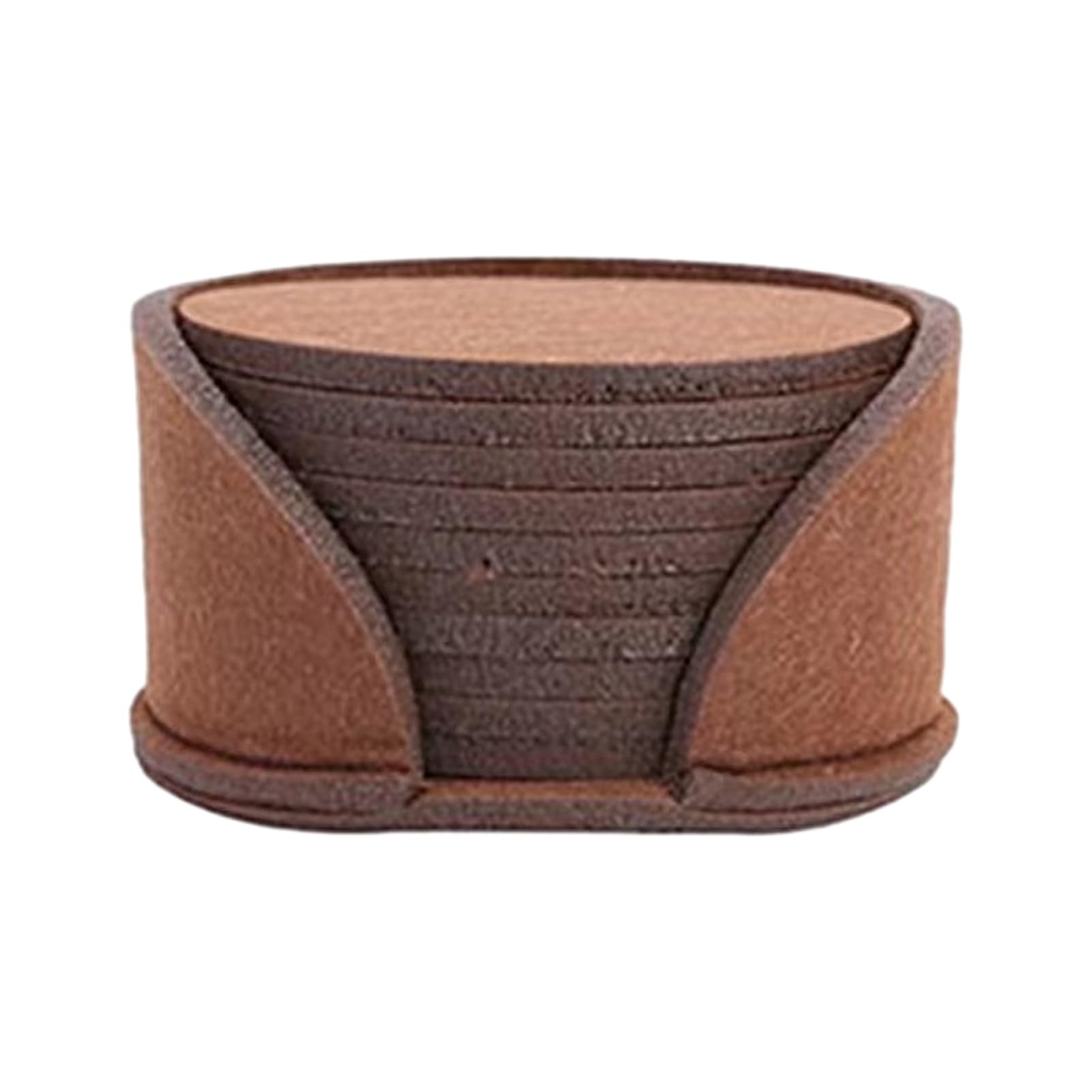 Worparsen Brown Durable Felt Coasters 10 Pcs Heat Insulation Water Absorbent Anti-Scalding Table Protection Cup Drink Bottle Anti-Skid Placemats 10 Pcs