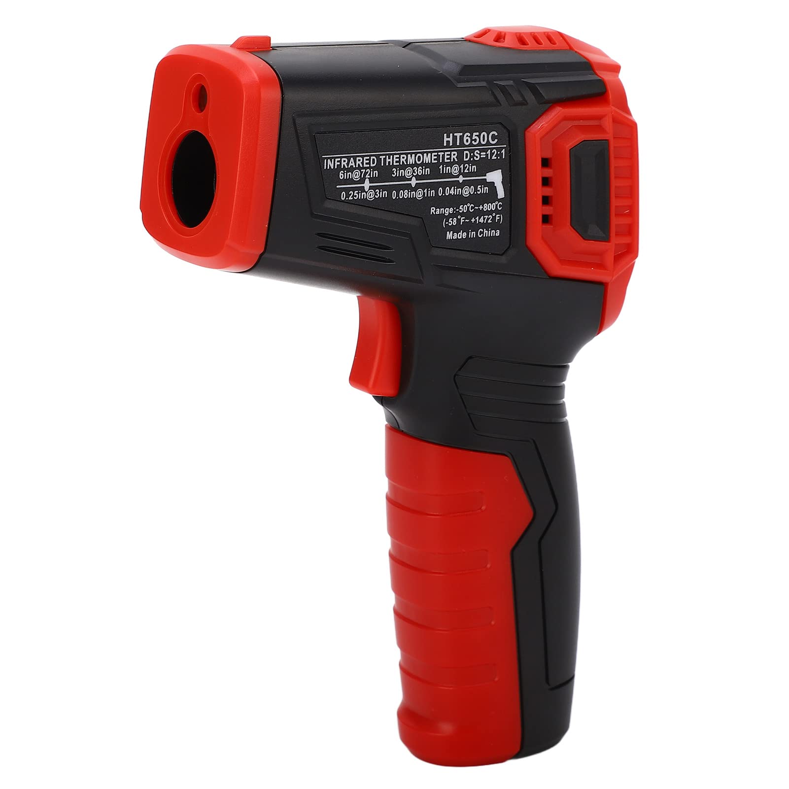 Termómetro infrarrojo con pantalla LCD a color y alarma de luz sonora - Pistola de medición de temperatura sin contacto para procesamiento industrial de metales Preparación de