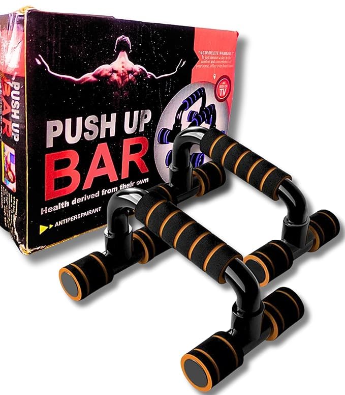 TWINZFIT Push Up Bars WORKOUT Equipment Fitness - GYM, Exercise with Cushioned Foam Grip and Non-Slip Sturdy Structure Portable for Home Fitness Training for Men & Women (pack of 1)-image-23