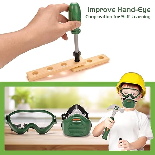 Miniatura 3 de Onadrive Motosierra para niños, juego de herramientas eléctricas, herramientas de juego de simulación de construcción, motosierra con sonidos