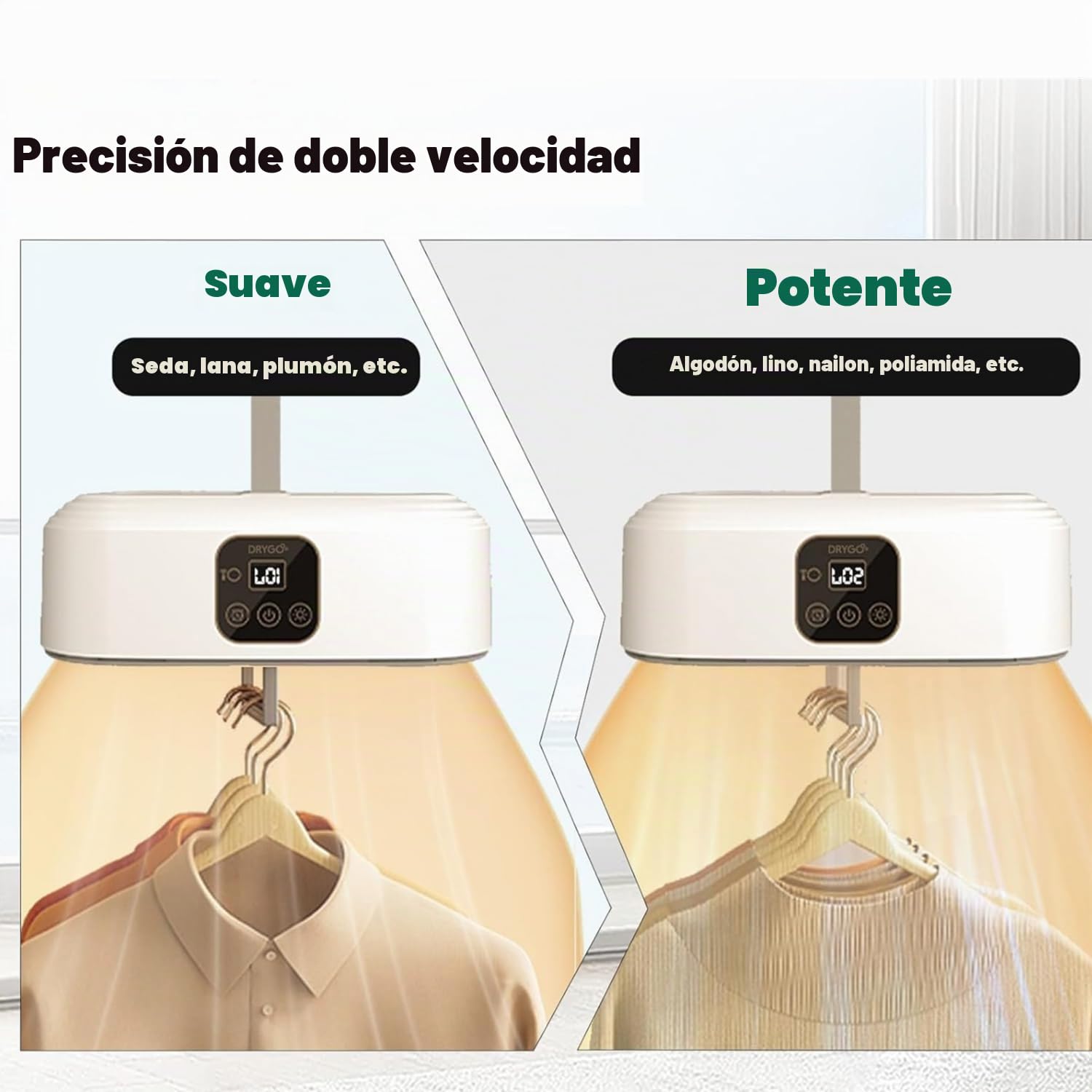 Minisecadora de ropa con bomba de calor y temporizador de 1 a 8 horas, control remoto y esterilización UV. Ideal para viajes de negocios, residencias de estudiantes, apartamentos, hoteles y campings