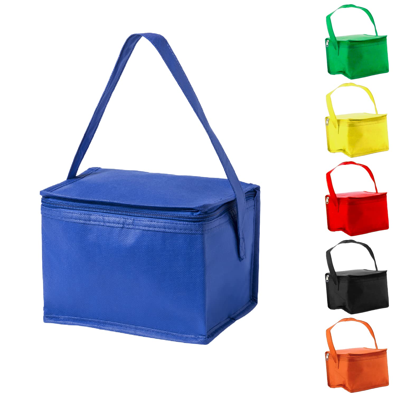 TIENDA EURASIA® Nevera Portatil para 6 Latas, Playa, Picnic, Eventos, con Asa de Transporte, Interior Isotermo Mantiene Mejor la Temperatura, Tejido Non-Woven de Alta Resistencia