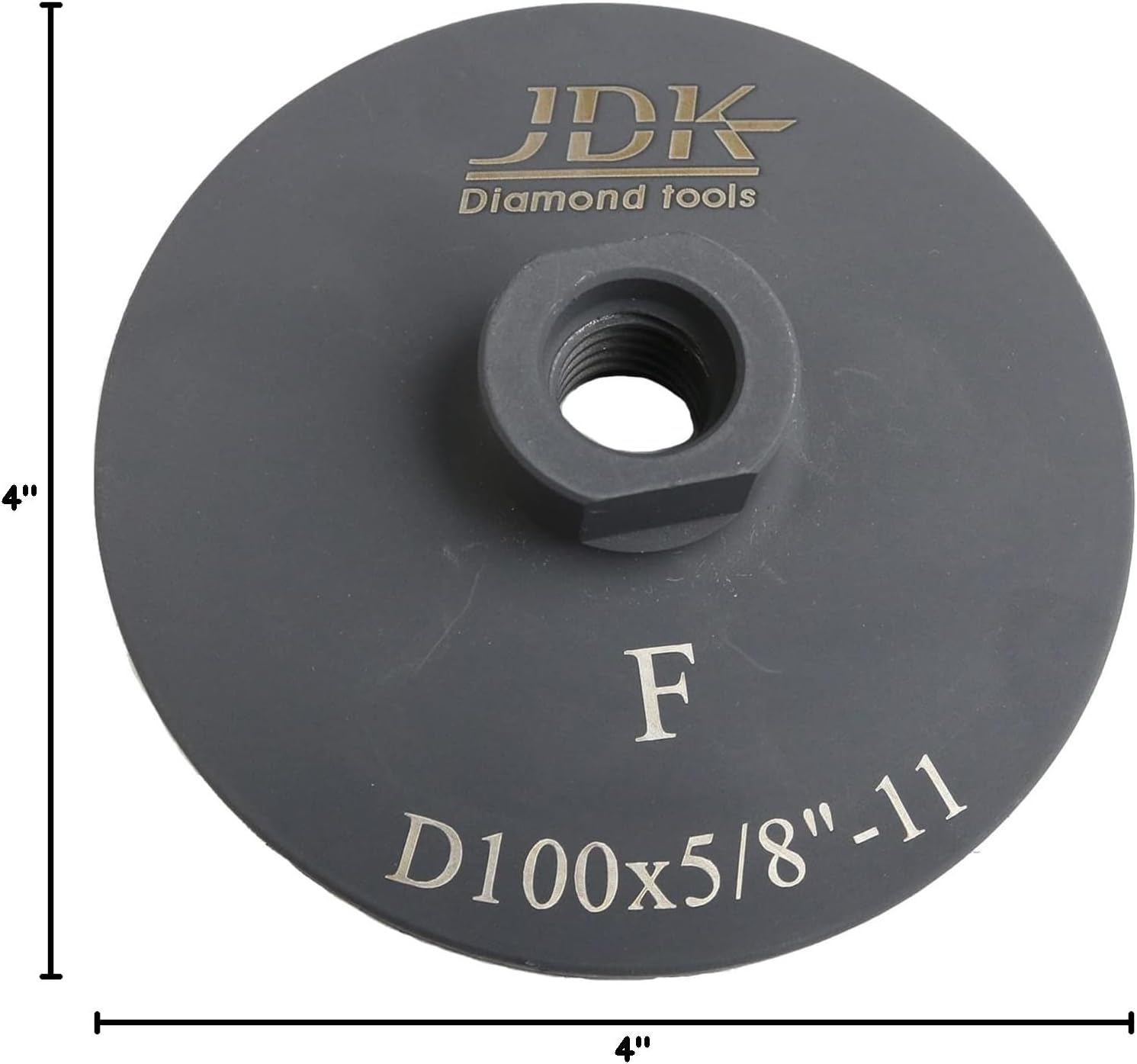 JDK 4 Inch Diamond Resin Filled Cup Wheel Grinding Wheel Insert 12pcs Segments with Thread 5/8“-11 for Granite Stone and Tiles (Fine)