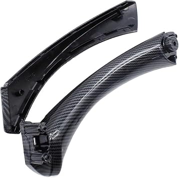 For BMW 3 Series For E90 For E91 316 318 320 323 325 328 330 335 2005-2012 ABS Carbon Fiber Pattern Car Door Handle Set Car Inside Inner Side Door LeverLeft Set