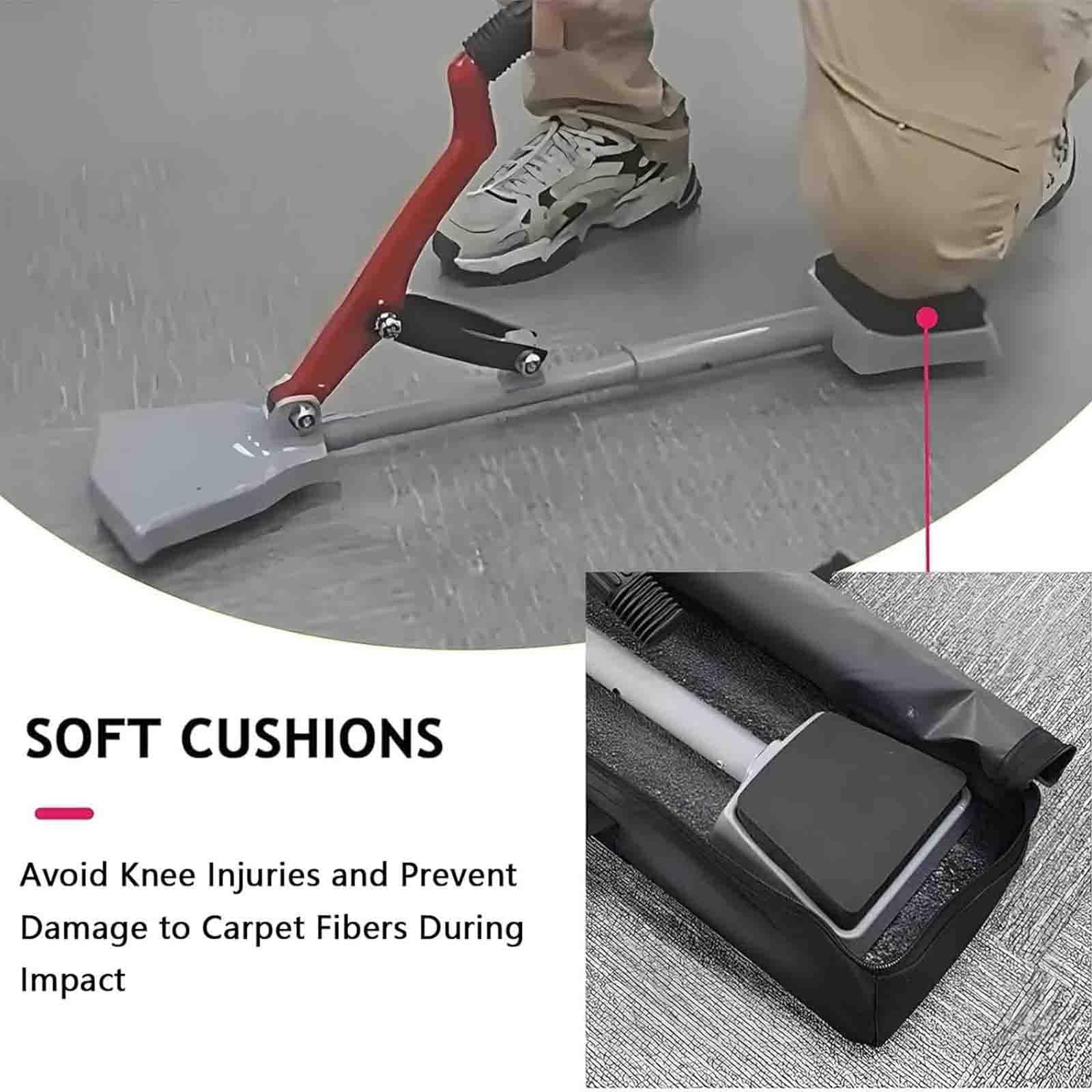 Ce kit d'outils pour la Pose de tendeur de Moquette Comprend Un tendeur de Moquette Professionnel sans Genou (80 cm) – Un Outil Robuste pour la Pose de Moquette avec poignée antidérapante et