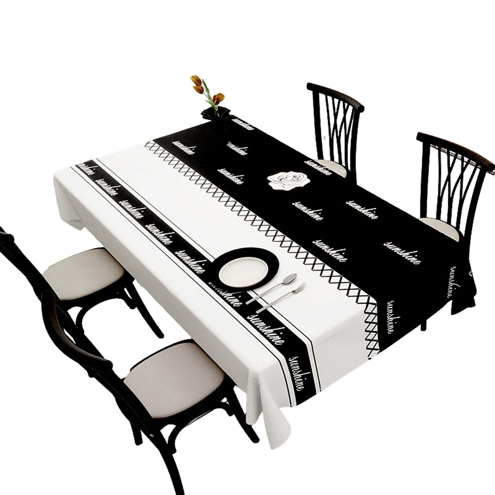 Mantel Rectangular Impermeable De PVC, Mantel Lavable Y Antimanchas, Protector De Mesa para Cocina Comedor Jardín Terraza, Flexible, Suave, Resistente Al Agua Y Fácil De Limpiar