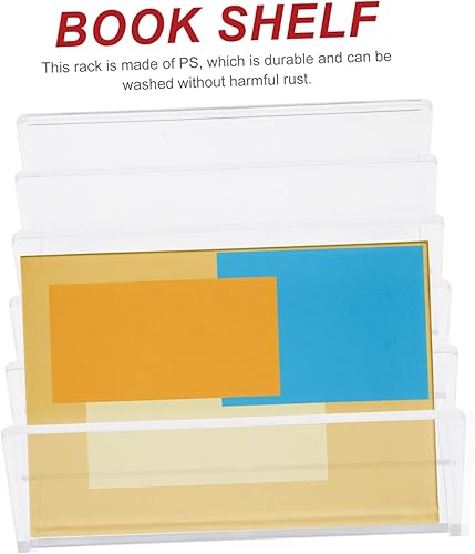 Miniatura 3 de NUOBESTY Estante de almacenamiento de libros, organizador de escritorio de archivos, organizador de documentos de escritorio, soporte para