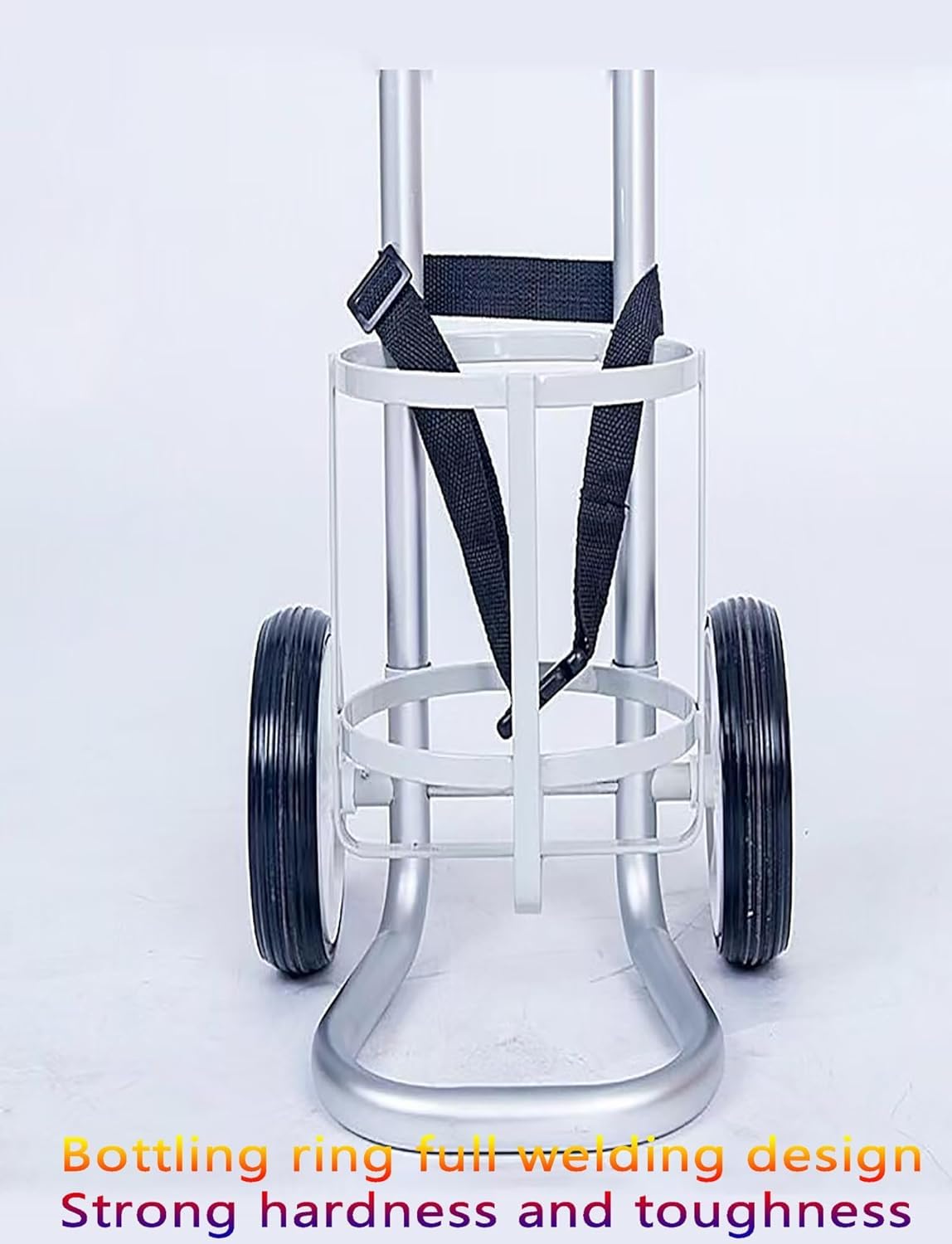 Soporte para bombonas de oxígeno, Carro para bombonas de Gas de aleación de Aluminio, Color Plateado, con Ruedas, Varios tamaños.,Diameter 146mm