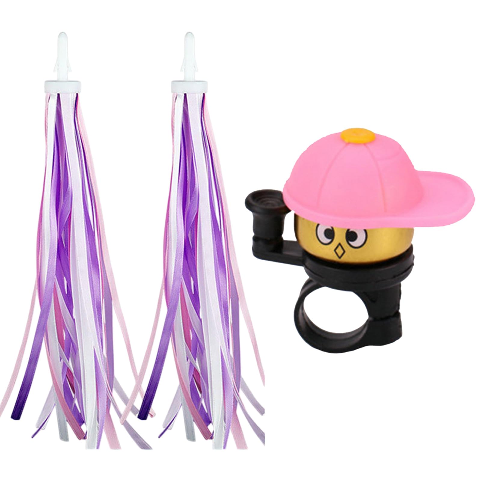 QIAOLIDA Bike Bells and Streamers Bicycles Bells with Tassels Ornaments Cycling Accessories Easy Installation