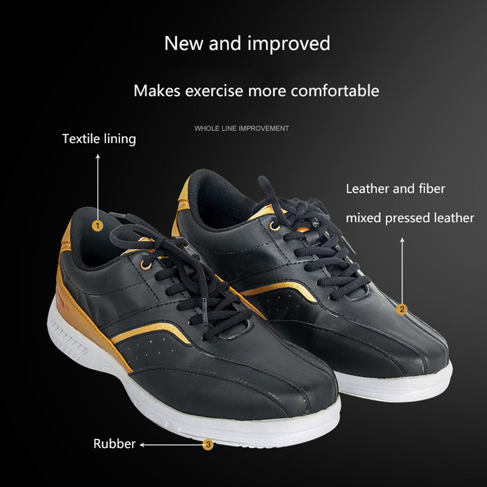 Scarpe da Bowling Uomo,Scarpe da Bowling da Uomo per Adulti,Scarpe da Bocce in Pelle,Scarpe da Bowling da Uomo Moda,Scarpe Sportive Moderne,Leggero E Traspirante,per Uso Interno ed Esterno