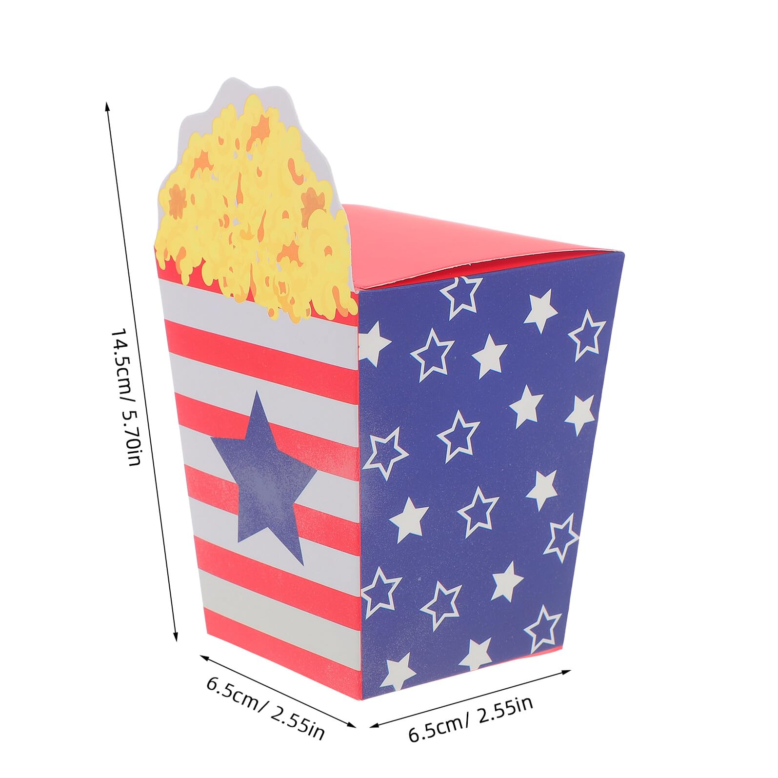 90 Pezzi Scatole Popcorn Usa per Feste Contenitori Snack Leggeri e Resistenti per Caramelle Biscotti e Popcorn Party Patriottici