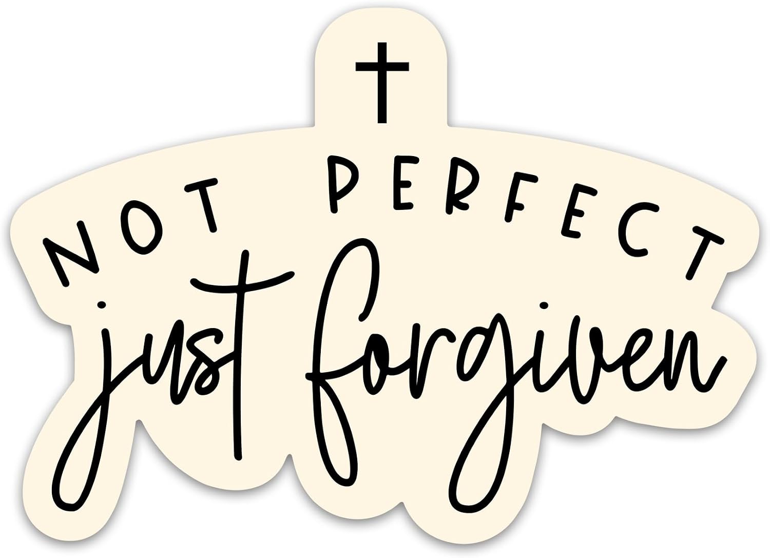 Forgiven Sticker Amazon.com: Christian Bible Verse Sticker Not Perfect Just Forgiven ...