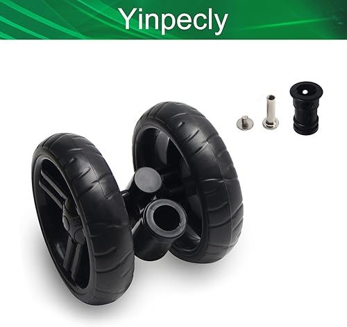 Miniatura 8 de Yinpecly Juego de 2 ruedas para cochecitos de 4.7 in, ruedas multidireccionales, color negro, compatible con cochecitos y bicicletas para niños