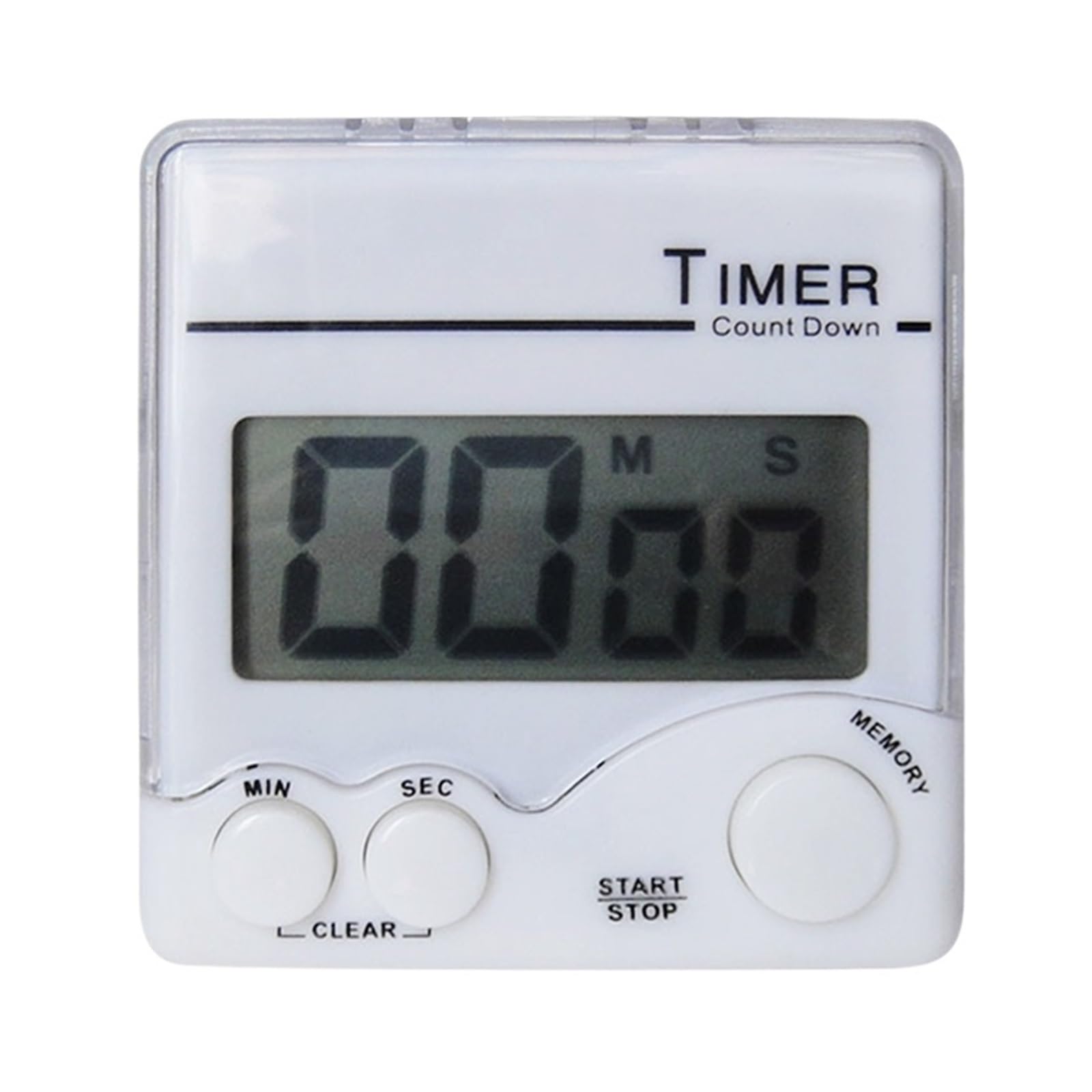 Classroom Timer For Kids Kitchen For Cooking Egg Magnetic Digital Stopwatch Clock For Teacher Study Reliable Efficient(White)