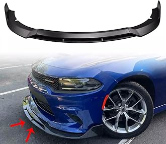 Front Bumper Lip Splitter Matte Black Fit for 2015-2023 Dodge Charger SRT Hellcats Scat Pack Daytona RT 392