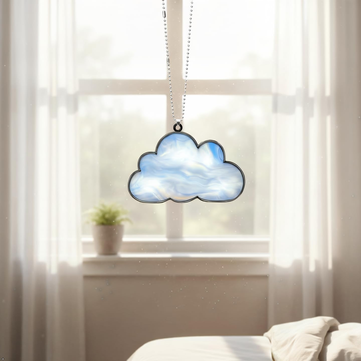 Amazon.co.jp: アクリル雲ハンギングオーナメント、かわいい白い雲の