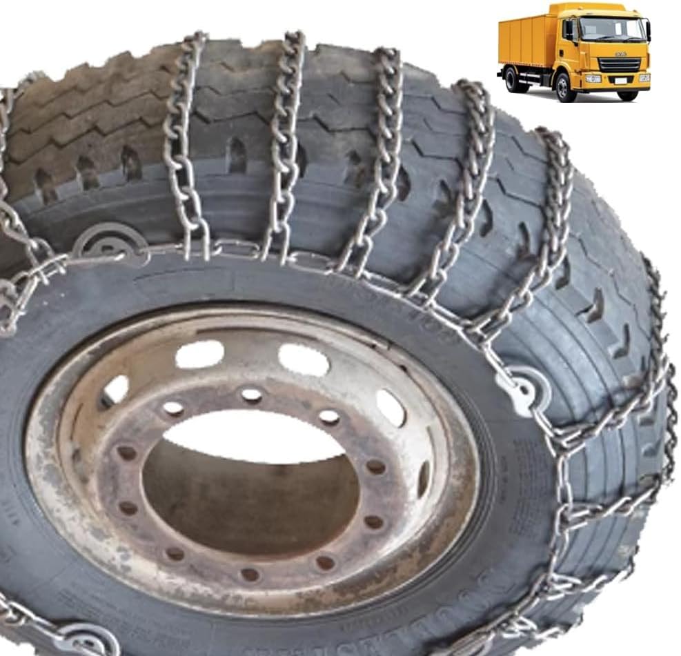 Snow Chains Tire Chains for Cars SUV Pickup Trucks - Quick Fit and Easy Installation, Reusable Universal Emergency Traction Snow Chains 12R22.5 9mm 6.50-16