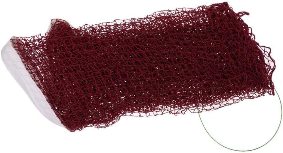 Professional Braided Annette for Badminton Standard Training in Wine Red | Outdoor Sports Net for Indoor and Backyard Use - 240.2 x 27.6inch