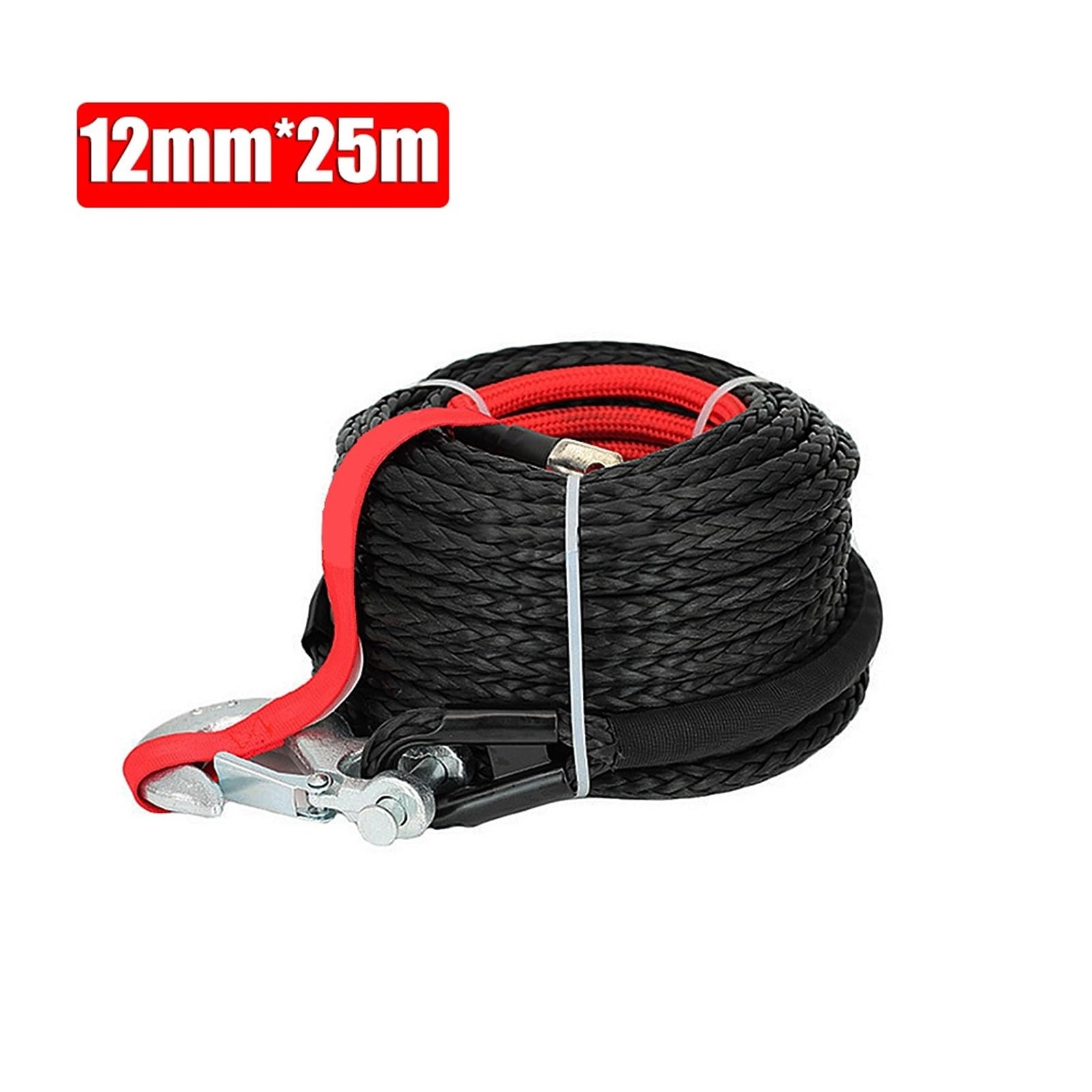12mm * 25m Samochód Ratownictwo Na Zewnątrz Lina Holownicza 4x4 Akcesoria Przyczepa Terenowa Pasek Wytrzymałość Zerwanie Max 20500LBS Dla Pojazdu ATV SUV Solidna I Niezawodna