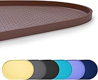 Vista 14 de Estera de silicona 100% impermeable con borde elevado de 1.27 cm libre de BPA para comida de perros, tapetes para alimentación de gatos y perros que