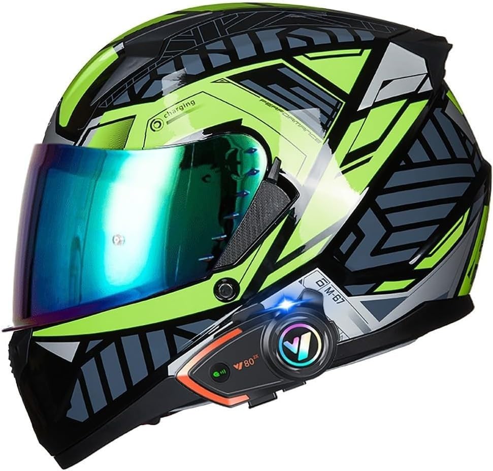 Casque de moto intégral Bluetooth idéal pour les trajets quotidiens et longs voyages