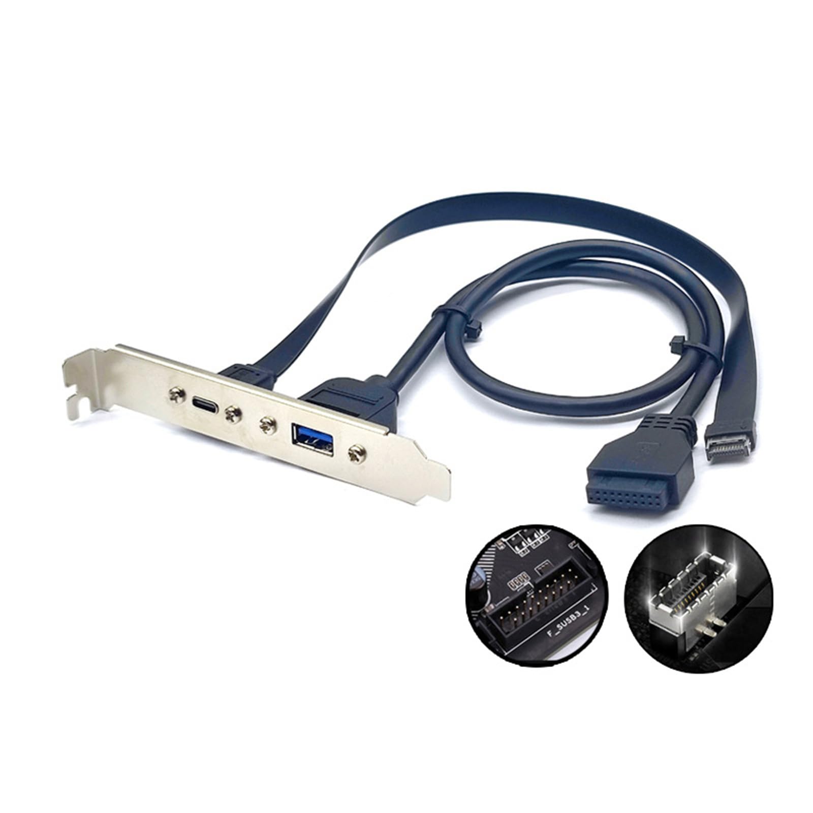 Zkbszn Type E to Type C Female Cable Expand USB3.2 Port with Fast Data Transfer and Power Delivery