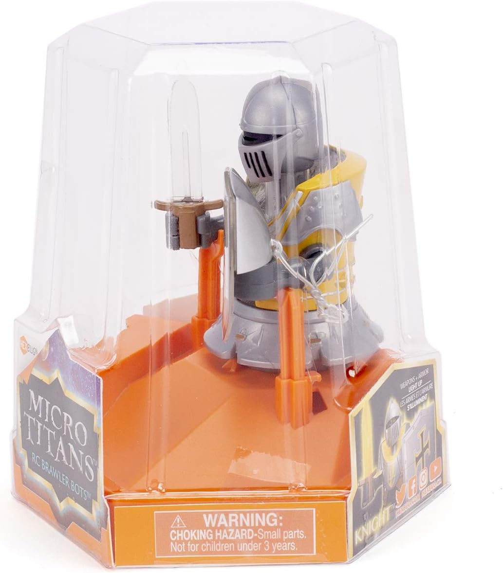HEXBUG Micro Titans Knight Single, Toys for Kids, Remote Controlled Robot Battle (Yellow) : Toys & Games